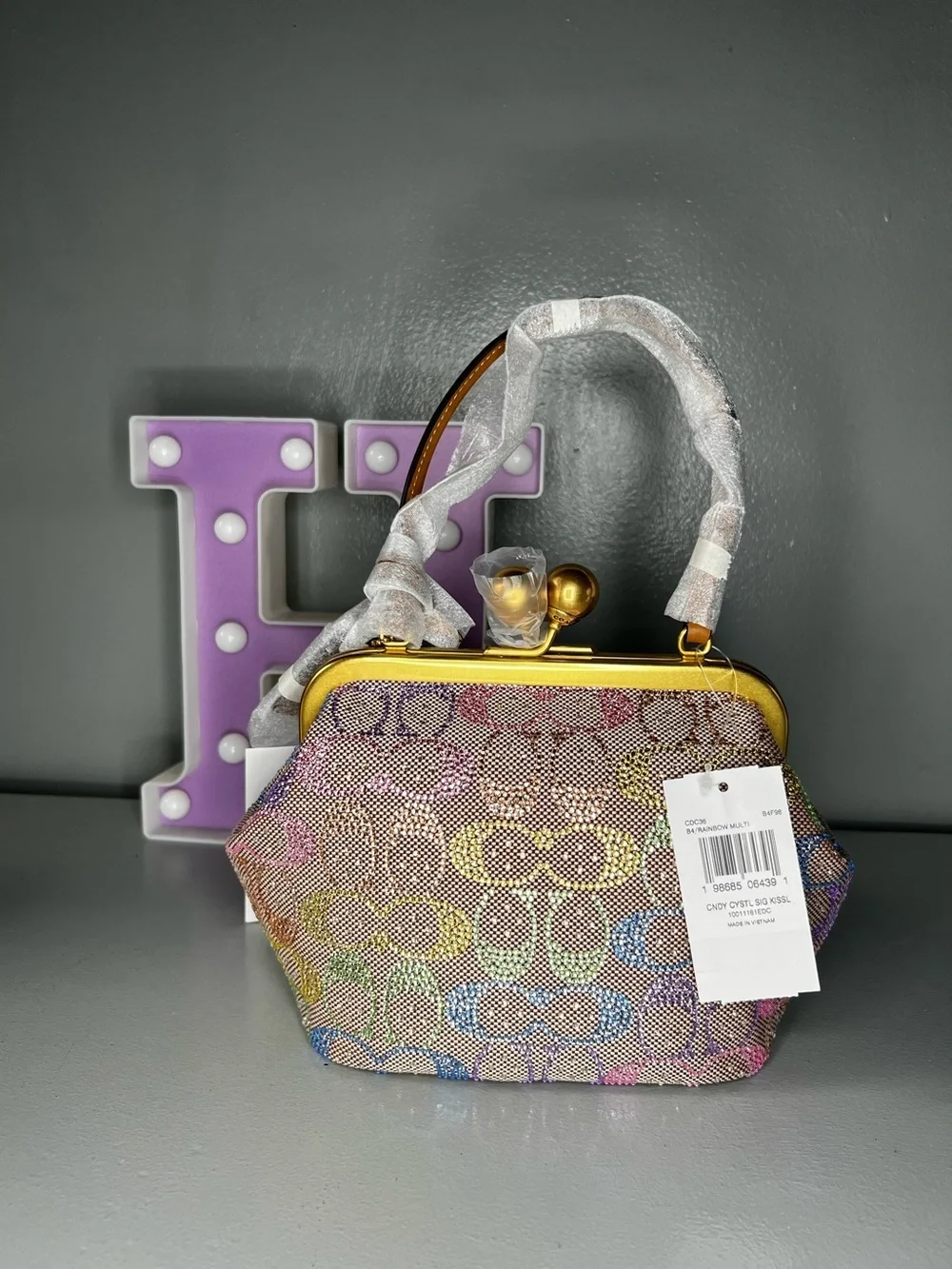 Coach Crystal Kisslock Frame Bag 16